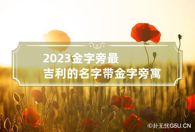 2023金字旁最吉利的名字 带金字旁寓意吉利的字