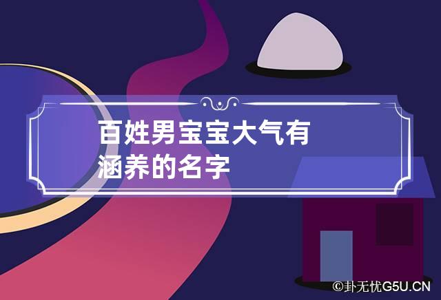 百姓男宝宝大气有涵养的名字