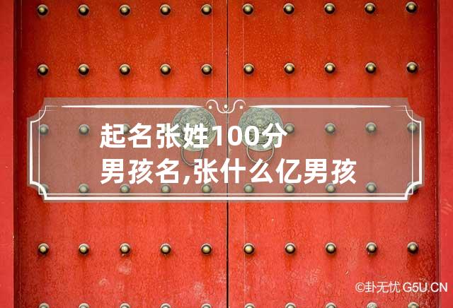 起名张姓100分男孩名,张什么亿男孩起名