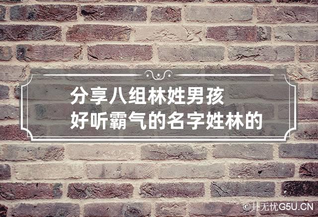 分享八组林姓男孩好听霸气的名字 姓林的男孩取什么名字好霸气