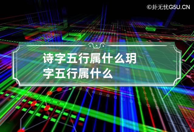 诗字五行属什么 玥字五行属什么